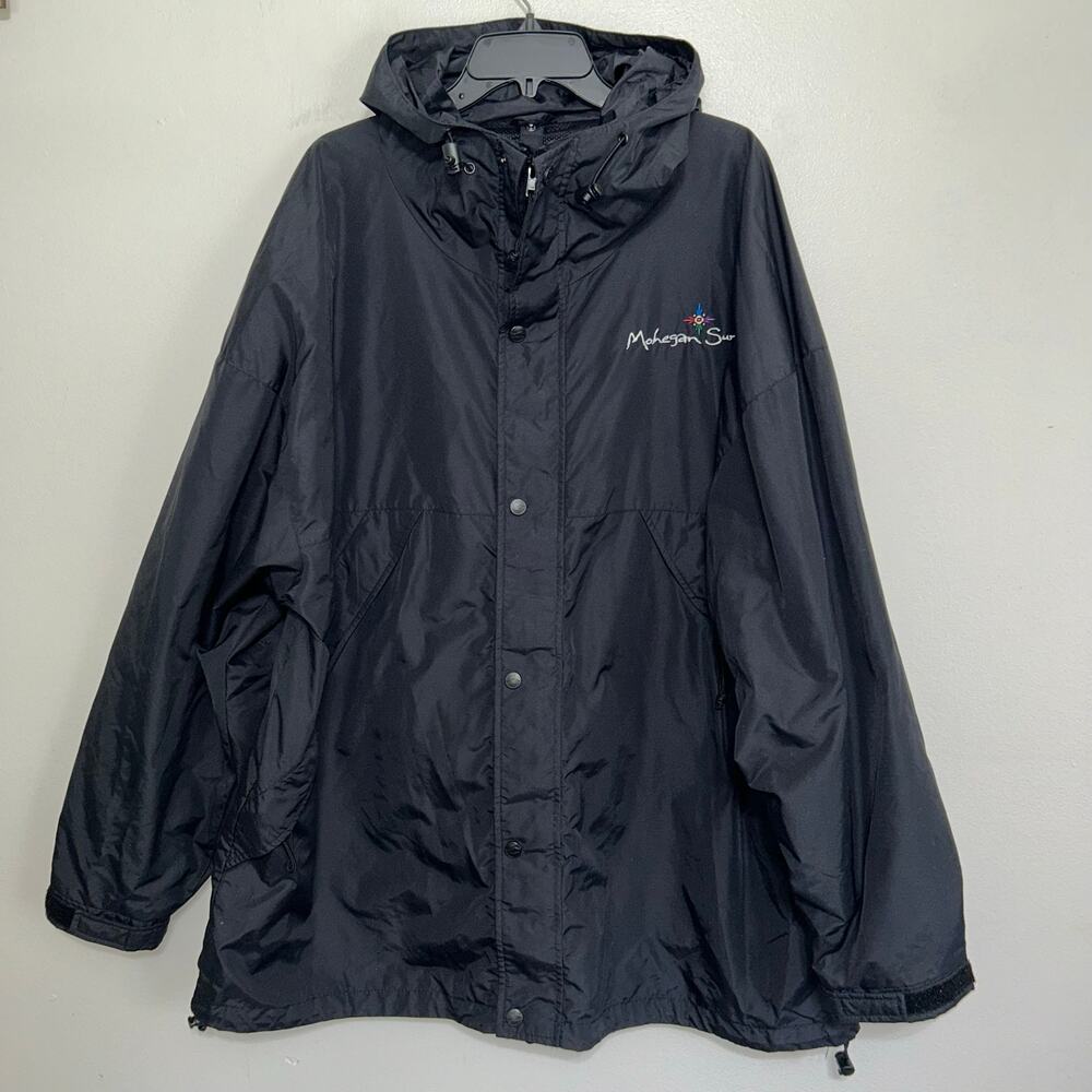 Port Authority Mohegan Sun Men's 2XL Black Hooded Nylon Jacket